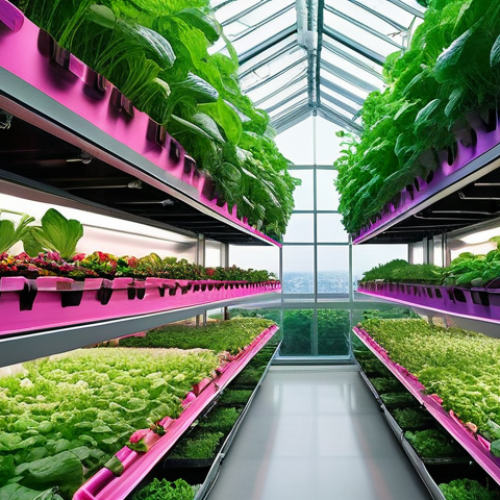환경친화적인 식량 생산 기술 - **Prompt for Vertical Farming:**
    "A breathtakingly futuristic indoor vertical farm, bustling wit...