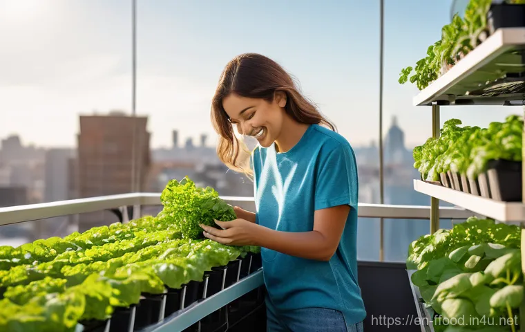 수경재배를 통한 도시농업 가능성 - Prompt 1: Urban Balcony Oasis**