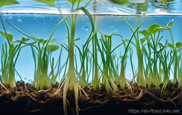 수경재배 설비의 최적화 - **A joyful family (two adults, two children) happily harvesting fresh produce from their home hydrop...