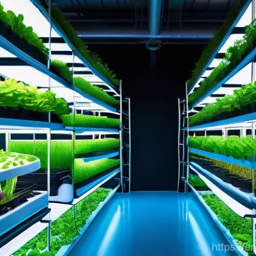 미래식량 혁신 기술 - Futuristic Urban Vertical Farm and Sustainable Harvest**
A breathtaking, vibrant indoor vertical far...